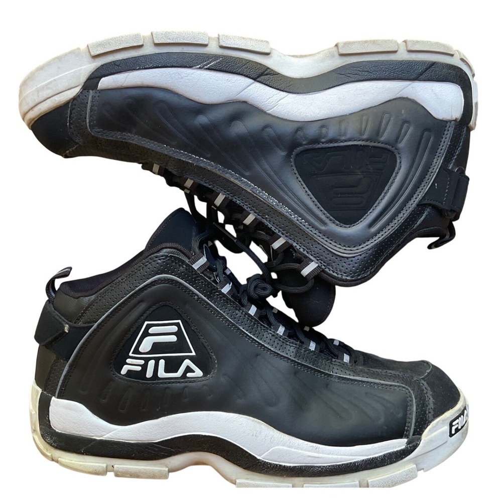 Fila Grant Hill 2 Mens Basketball Shoes Black White 1BM01846-021 Size 13 Mid Top